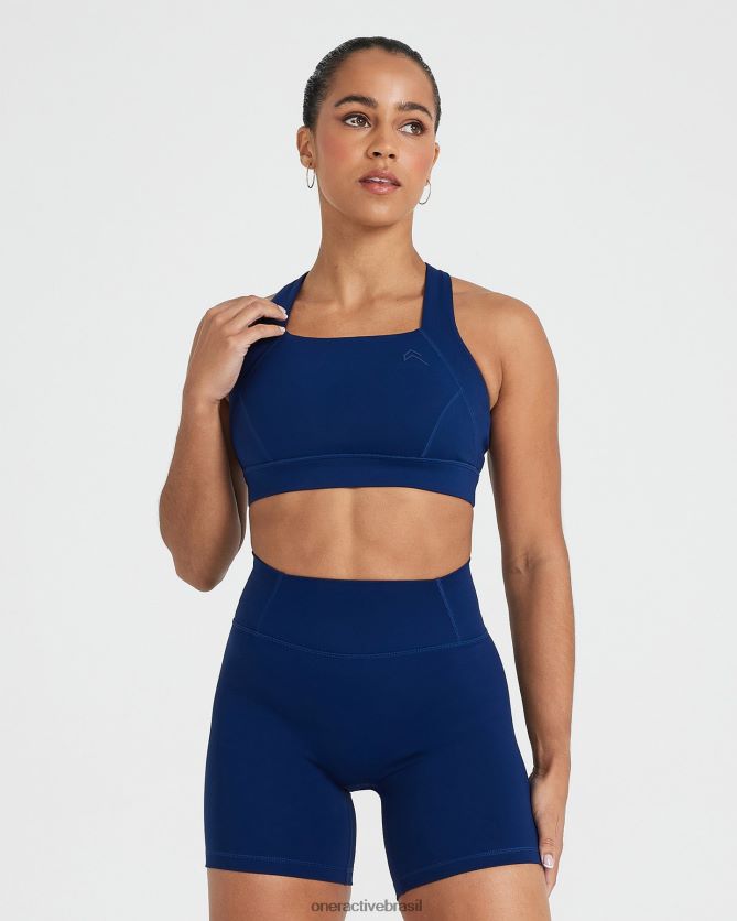 roupas br Oner Active bralette com decote quadrado atemporal meia-noite 8488X2105
