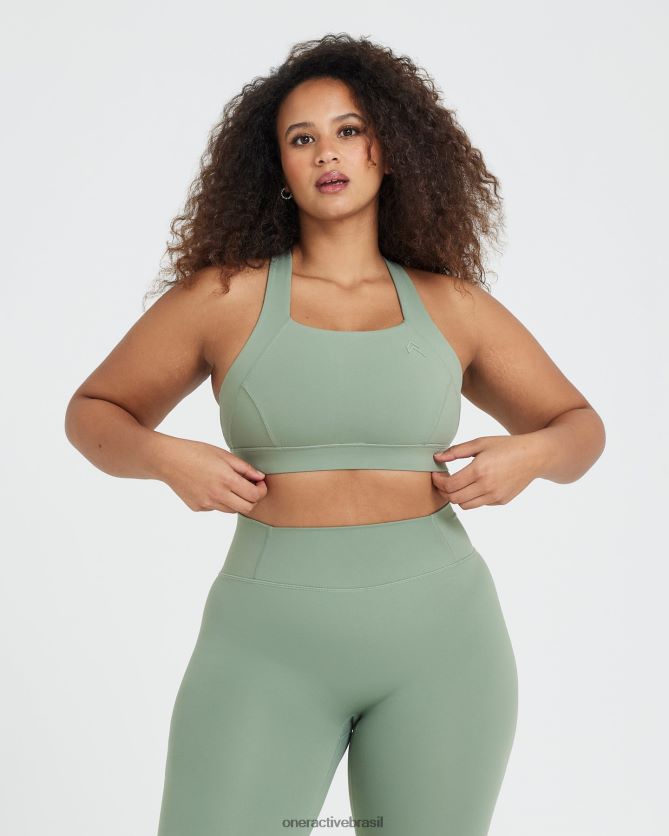 roupas br Oner Active bralette com decote quadrado atemporal sábio 8488X299