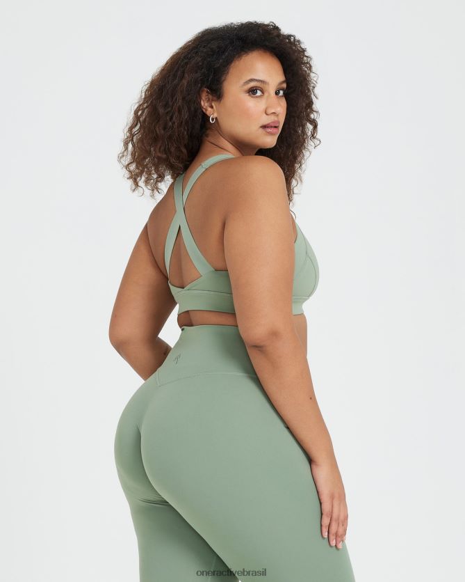 roupas br Oner Active bralette com decote quadrado atemporal sábio 8488X299