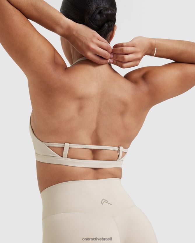 roupas br Oner Active bralette com tiras atemporal areia 8488X2152