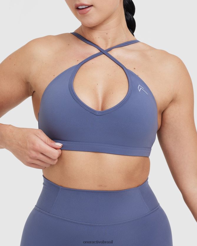 roupas br Oner Active bralette com tiras atemporal azul ardósia 8488X2165