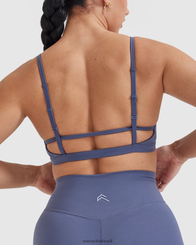 roupas br Oner Active bralette com tiras atemporal azul ardósia 8488X2165