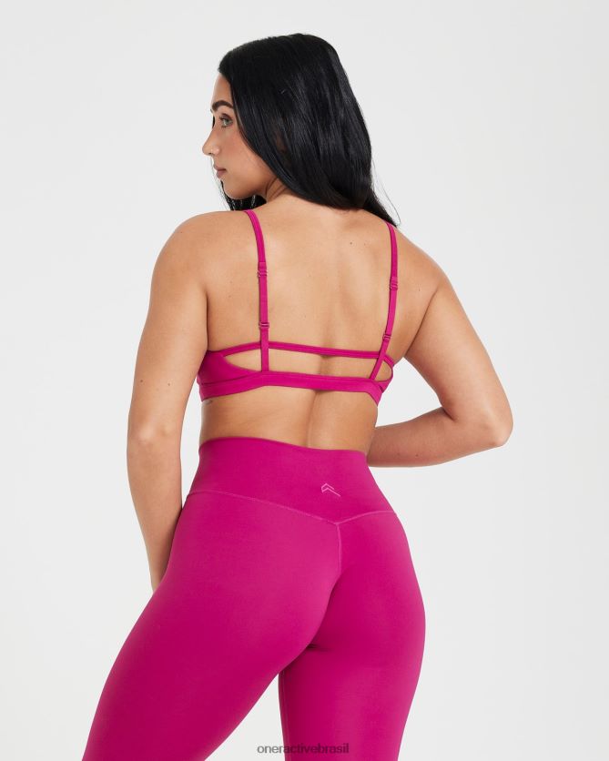 roupas br Oner Active bralette com tiras atemporal fúcsia 8488X2189