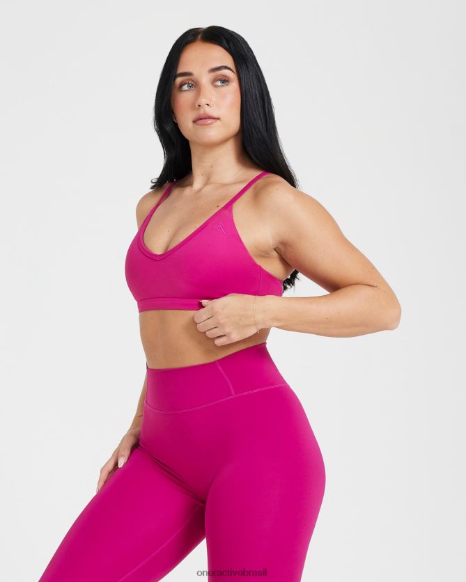 roupas br Oner Active bralette com tiras atemporal fúcsia 8488X2189