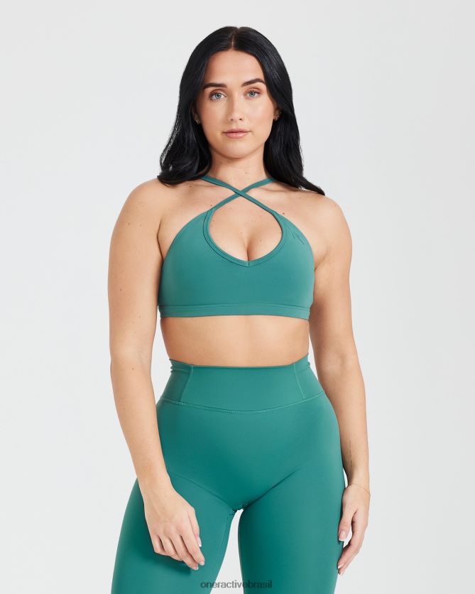 roupas br Oner Active bralette com tiras atemporal verde mineral 8488X2171