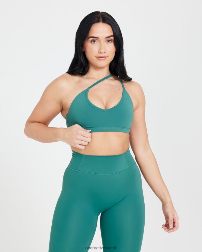 roupas br Oner Active bralette com tiras atemporal verde mineral 8488X2171