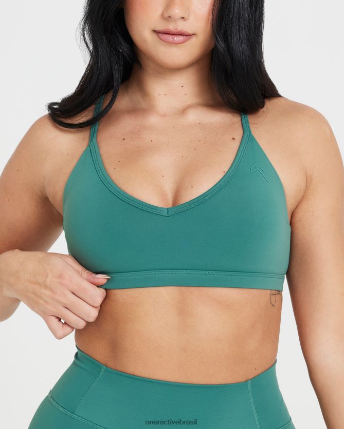 roupas br Oner Active bralette com tiras atemporal verde mineral 8488X2171
