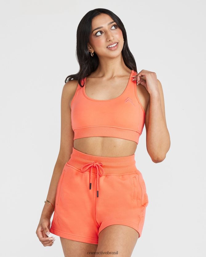 roupas br Oner Active bralette lounge clássico Flor de pêssego 8488X2478