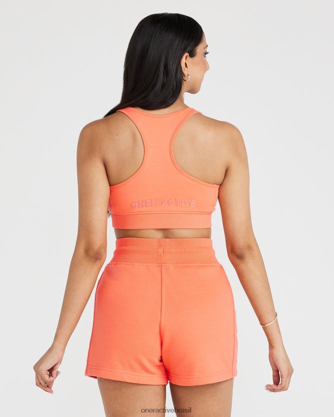 roupas br Oner Active bralette lounge clássico Flor de pêssego 8488X2478