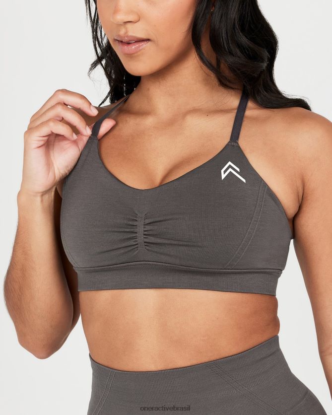 roupas br Oner Active micro bralette sem esforço 1 cinza profundo 8488X2113