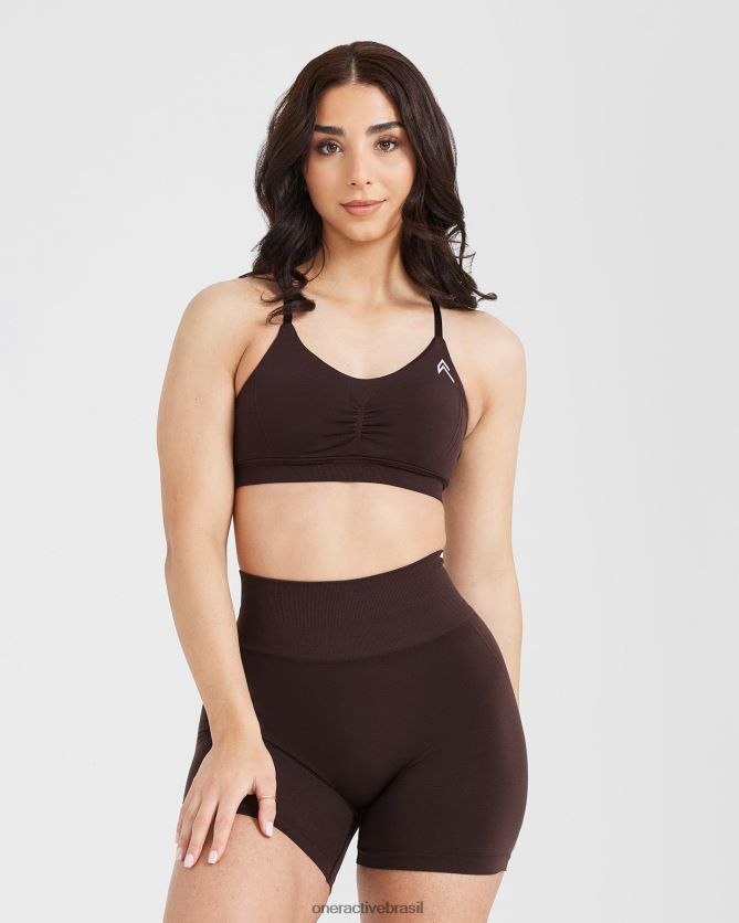 roupas br Oner Active micro bralette sem esforço 2 70% cacau 8488X2216