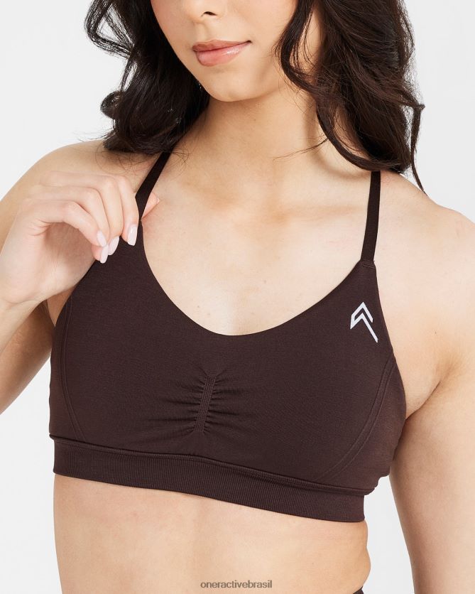 roupas br Oner Active micro bralette sem esforço 2 70% cacau 8488X2216