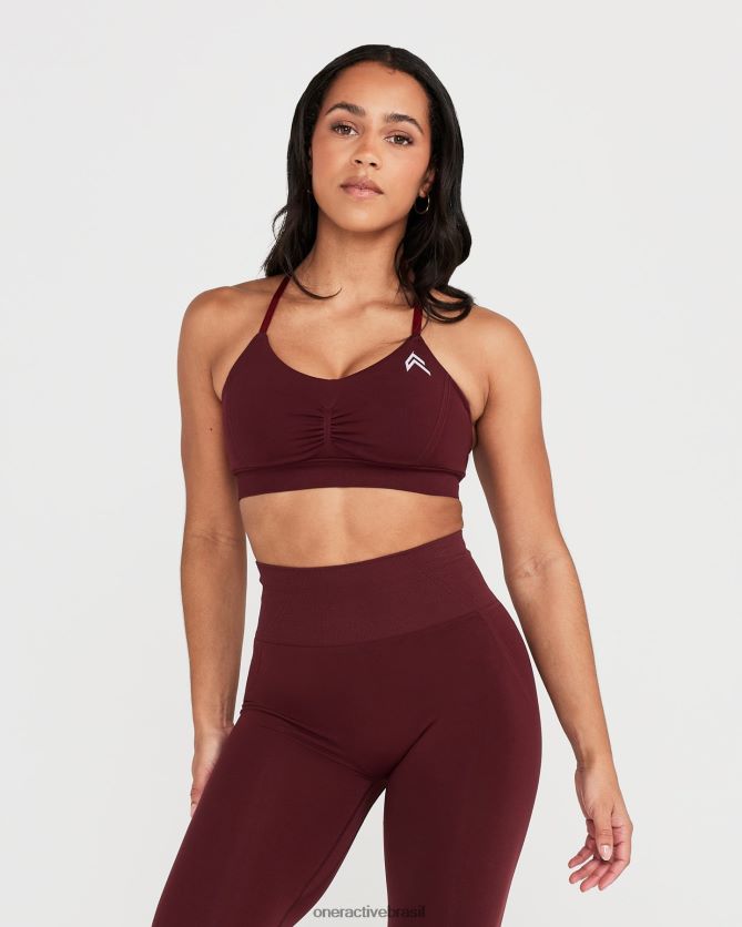 roupas br Oner Active micro bralette sem esforço 2 pau-rosa 8488X2179