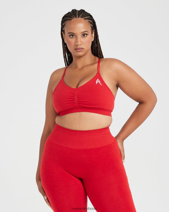 roupas br Oner Active micro bralette sem esforço 2 vermelho picante 8488X2199