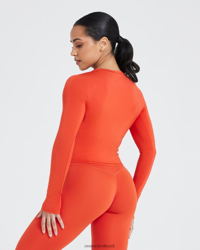 roupas br Oner Active blusa de manga comprida média macia e suave especiaria 8488X2514