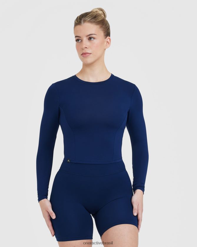 roupas br Oner Active blusa de manga comprida média macia e suave meia-noite 8488X2432