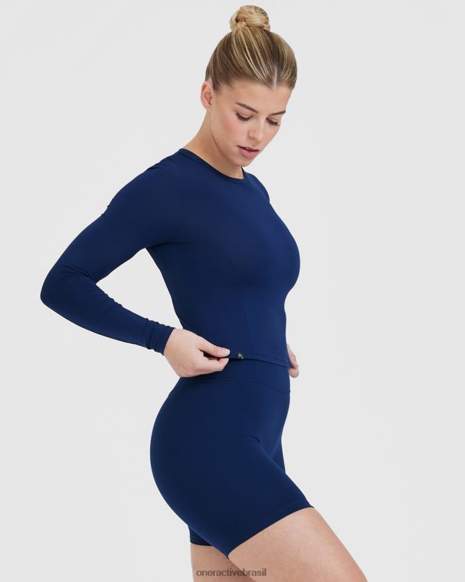 roupas br Oner Active blusa de manga comprida média macia e suave meia-noite 8488X2432
