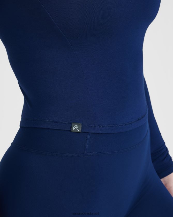 roupas br Oner Active blusa de manga comprida média macia e suave meia-noite 8488X2432