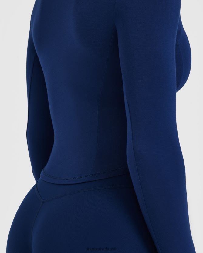 roupas br Oner Active blusa de manga comprida média macia e suave meia-noite 8488X2432