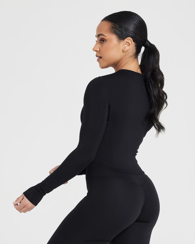 roupas br Oner Active blusa de manga comprida média macia e suave preto 8488X2436