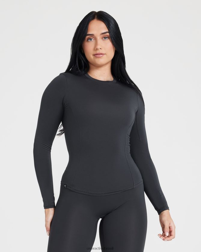 roupas br Oner Active blusa de manga comprida macia e suave carvão 8488X2407