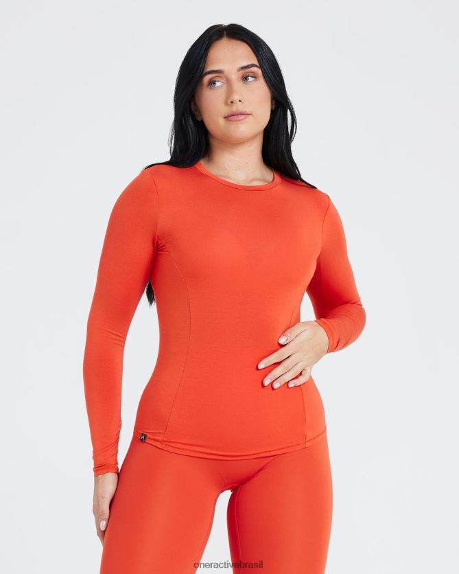 roupas br Oner Active blusa de manga comprida macia e suave especiaria 8488X2513