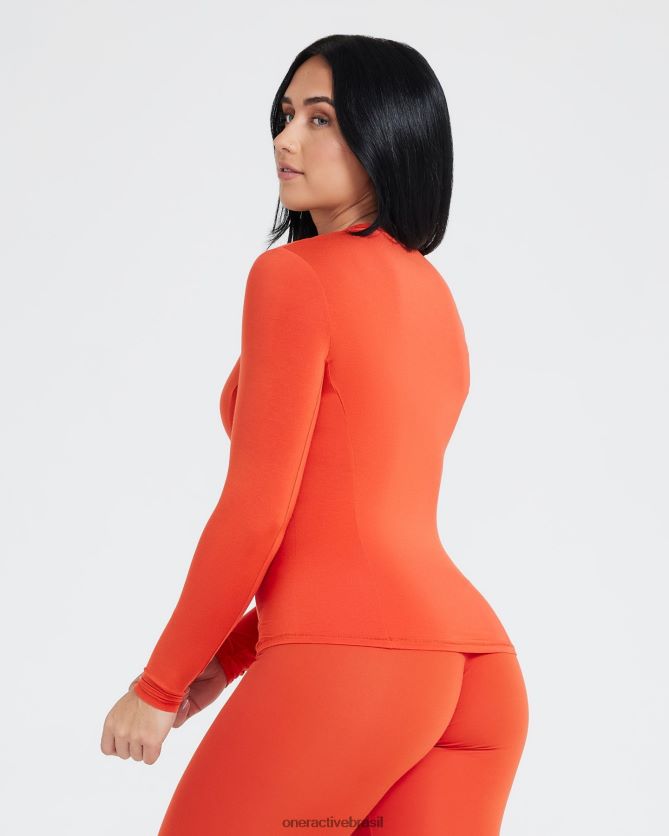 roupas br Oner Active blusa de manga comprida macia e suave especiaria 8488X2513