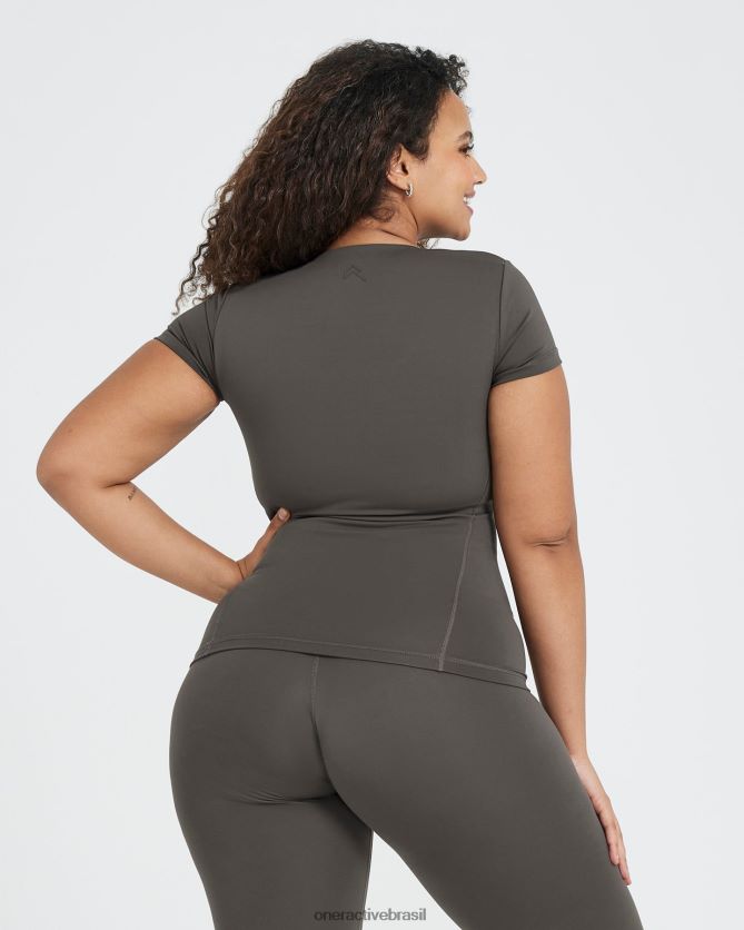 roupas br Oner Active camiseta atemporal de manga curta cinza profundo 8488X2489