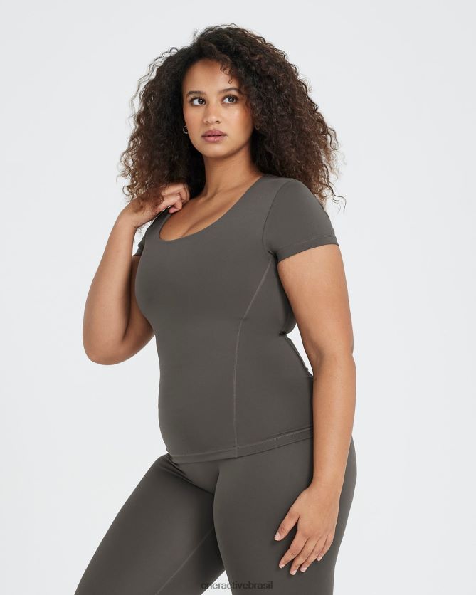 roupas br Oner Active camiseta atemporal de manga curta cinza profundo 8488X2489