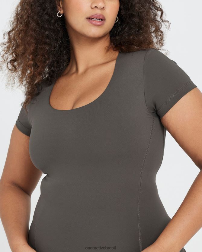 roupas br Oner Active camiseta atemporal de manga curta cinza profundo 8488X2489