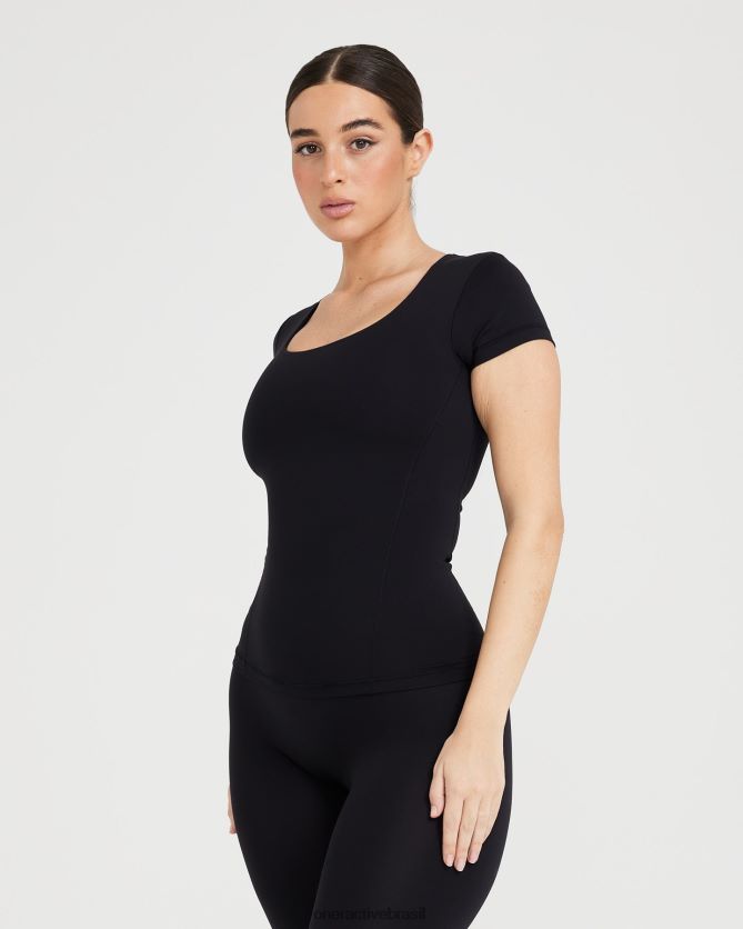 roupas br Oner Active camiseta atemporal de manga curta preto 8488X2525