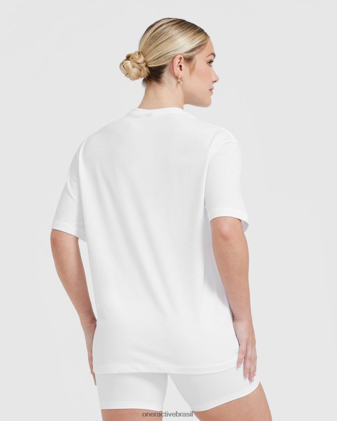 roupas br Oner Active camiseta clássica superdimensionada e leve branco 8488X2416