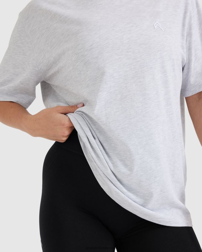 roupas br Oner Active camiseta clássica superdimensionada e leve marga cinza claro 8488X2493