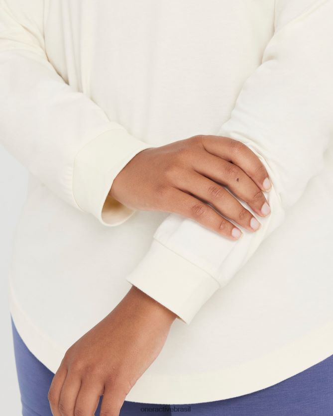 roupas br Oner Active camiseta de clube de manga comprida oversized off white 8488X2533
