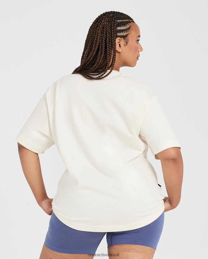 roupas br Oner Active camiseta de clube de manga curta oversized off white 8488X2531