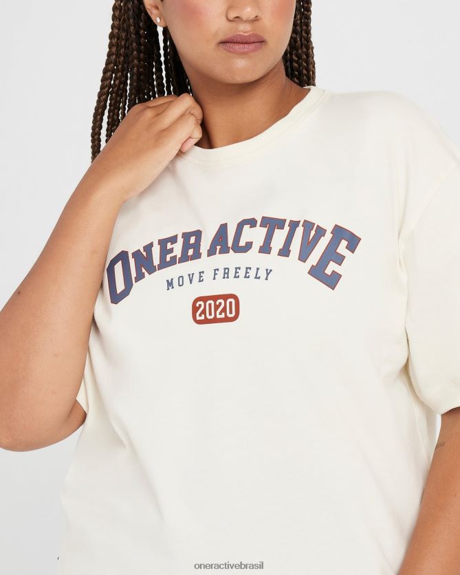 roupas br Oner Active camiseta de clube de manga curta oversized off white 8488X2531
