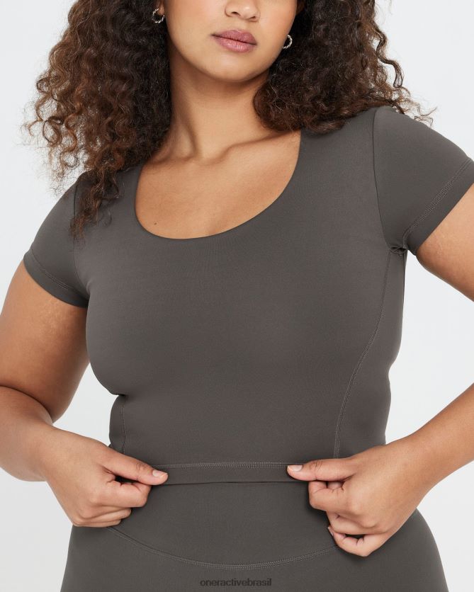 roupas br Oner Active camiseta de manga curta com corte atemporal cinza profundo 8488X2468