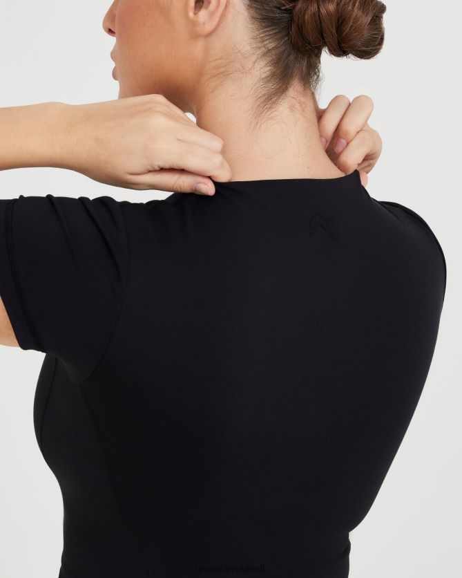 roupas br Oner Active camiseta de manga curta com corte atemporal preto 8488X2526