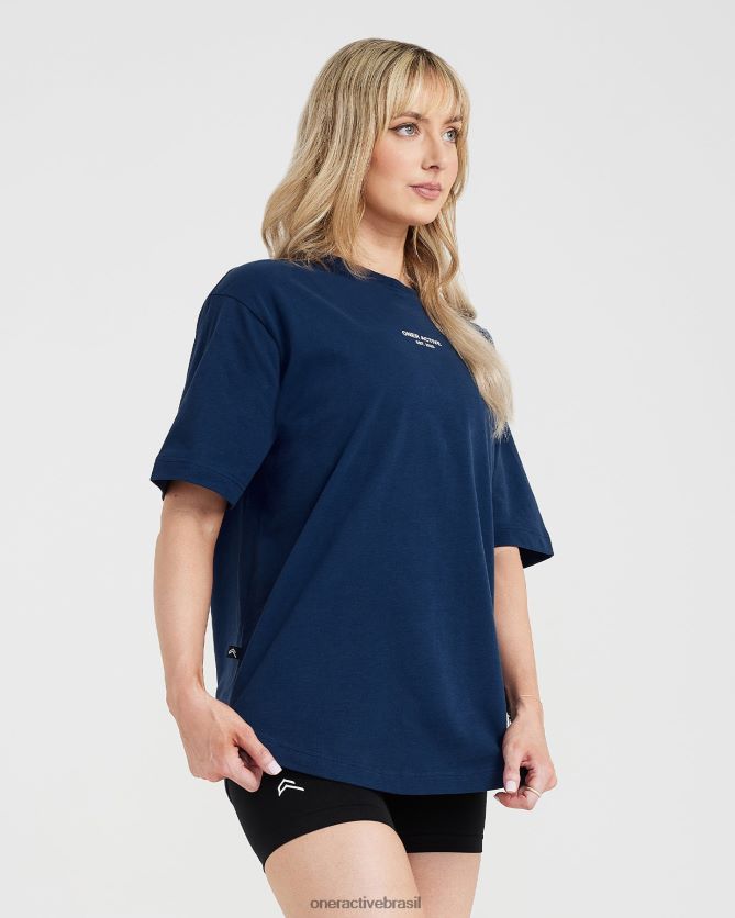 roupas br Oner Active camiseta gráfica oversized de manga curta lavado à meia-noite 8488X2562