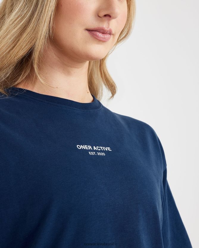 roupas br Oner Active camiseta gráfica oversized de manga curta lavado à meia-noite 8488X2562