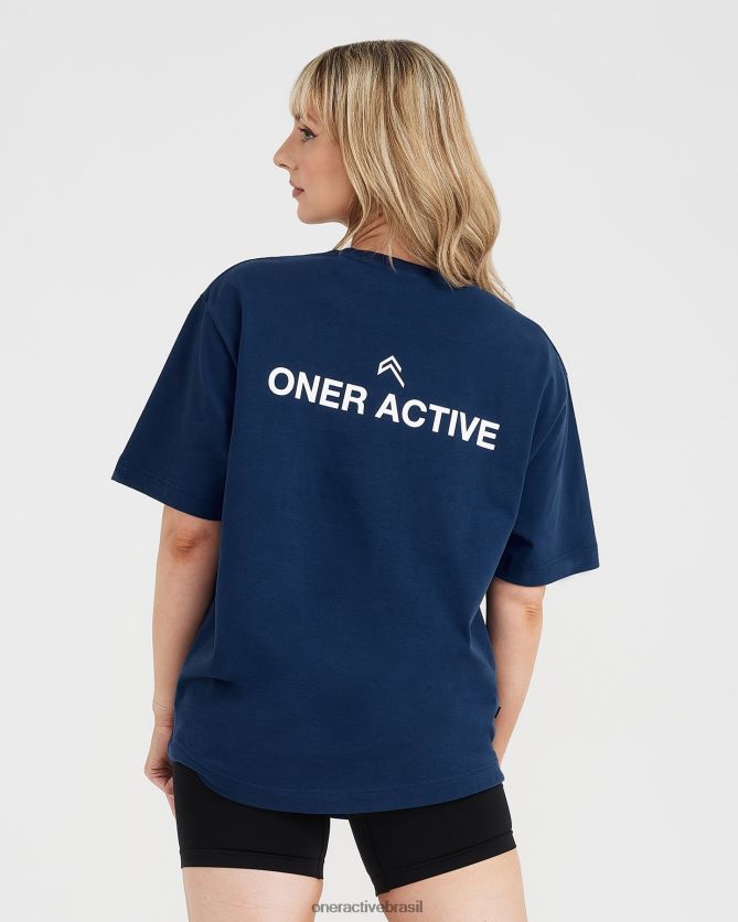 roupas br Oner Active camiseta gráfica oversized de manga curta lavado à meia-noite 8488X2562