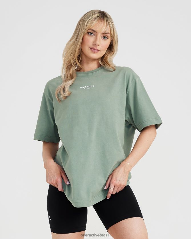 roupas br Oner Active camiseta gráfica oversized de manga curta salva lavada 8488X2561