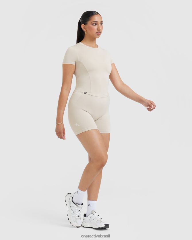 roupas br Oner Active camiseta suave e suave de manga curta areia 8488X2429