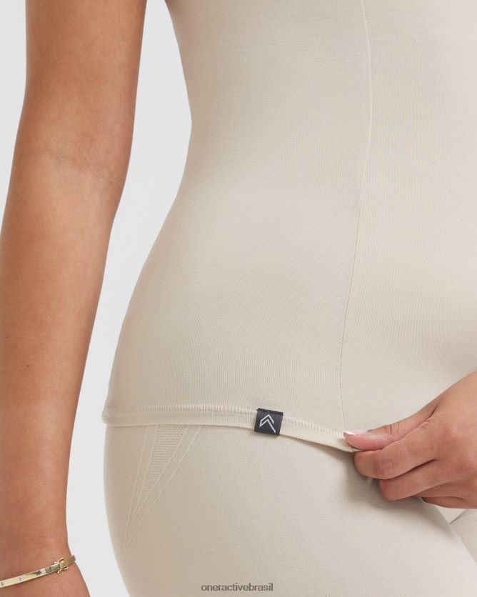 roupas br Oner Active camiseta suave e suave de manga curta areia 8488X2430