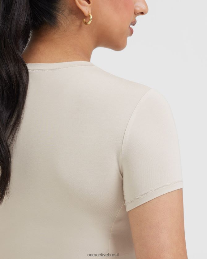 roupas br Oner Active camiseta suave e suave de manga curta areia 8488X2430