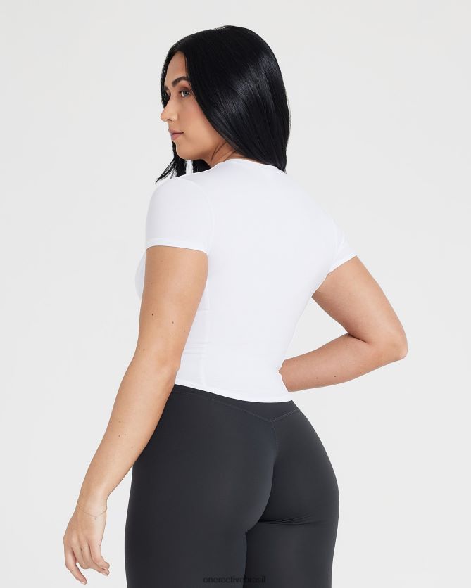roupas br Oner Active camiseta suave e suave de manga curta branco 8488X2400