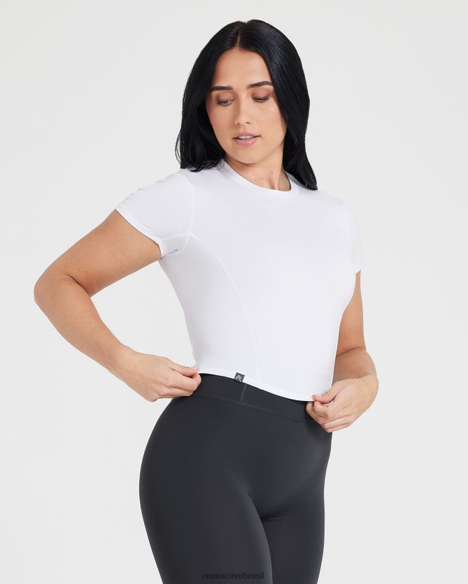 roupas br Oner Active camiseta suave e suave de manga curta branco 8488X2400