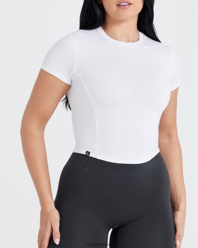 roupas br Oner Active camiseta suave e suave de manga curta branco 8488X2400