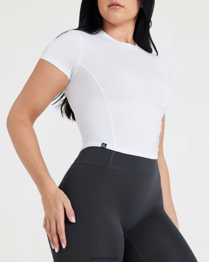 roupas br Oner Active camiseta suave e suave de manga curta branco 8488X2400