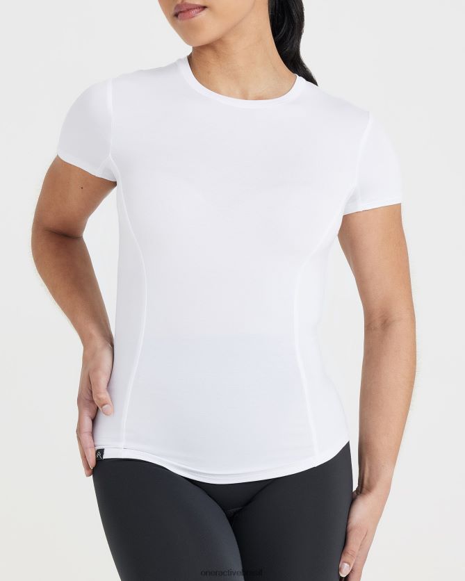 roupas br Oner Active camiseta suave e suave de manga curta branco 8488X2401